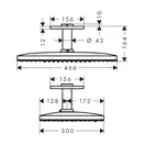 Верхній душ Hansgrohe Rainmaker Select 460 2jet з власником, чорний / хром (24004600)