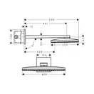 HANSGROHE Верхній душ, Rainmaker Select 460х300 3jet, білий / хром (24007400)