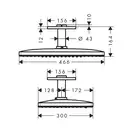 Верхний душ Hansgrohe Rainmaker Select EcoSmar 460 3jet (цвет - хром/белый) (24016400) фото 4 Aquada.com.ua
