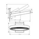 Верхний душ Ø 360 мм Hansgrohe Rainfinity, 1 тип струи (цвет - чёрный матовый хром) (26230340)