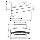 HANSGROHE  Верхний душ 250 3jet с настенным держателем, хром Rainfinity (26232000) фото 2 Aquada.com.ua
