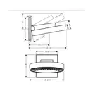 Верхній душ Hansgrohe Rainfinity 250 3jet з власником, хром (26232000)