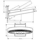 Верхний душ Ø 360 мм Hansgrohe Rainfinity, 3 типа струи (цвет - хром) (26234000) фото 2 Aquada.com.ua