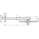 Верхній душ Hansgrohe Raindance E Overhead shower 300 1jet, brushed black chrome (26238340)