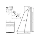 Верхній душ Hansgrohe Raindance Rainfall 150 1jet, хром (26442000)