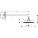 Верхній душ Hansgrohe Raindance Select S 240 2jet, хром (26466000)