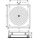 Верхній душ Hansgrohe Raindance 260х260 1jet, хром (26472000)