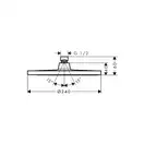 Верхний душ Hansgrohe Crometta S Ø 240 мм, 1 тип струи (цвет - чёрный матовый хром) (26723340) фото 2 Aquada.com.ua