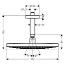 Верхній душ Hansgrohe Raindance Select S 300 2jet, хром (27337000)