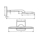 Верхний душ с держателем 385мм, Hansgrohe Raindance E 430х220 мм (27372000) фото 2 Aquada.com.ua