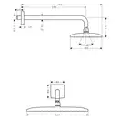 Верхній душ Hansgrohe Raindence E 360 Air 1jet з власником, хром (27376000)
