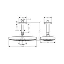 Верхний душ Hansgrohe Raindance Select E 300 2jet (цвет - хром) (27384000) фото 5 Aquada.com.ua