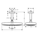 Верхний душ с потолочным подсоединением Hansgrohe Raindance 300x160 мм (белый/хром) (27384400) фото 2 Aquada.com.ua