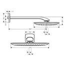 Верхній душ Hansgrohe PuraVida Overhead shower 400 1jet з власником зі стіни, білий / хром (27437400)