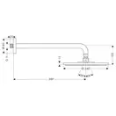 Верхний душ с держателем Hansgrohe Raindance S Ø 240 мм, EcoSmart 9 л/мин (цвет - хром) (27461000) фото 2 Aquada.com.ua