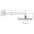Верхній душ Hansgrohe Raindance S 240 PowderRain 1jet P з власником, хром (27607000)
