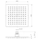 IMPRESE Душ верхний 200х200 мм, латунь (SQ200B) фото 2 Aquada.com.ua