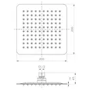 Верхний душ Imprese (цвет - хром) 200 х 200 мм (SQ200SS2) фото 2 Aquada.com.ua