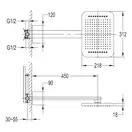 IMPRESE SMART CLICK набор (верхний душ 2 функции + держатель), хром (ZMK101901101(2 кор)) фото 2 Aquada.com.ua