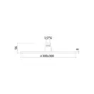 Верхний душ Paffoni SYNCRO KING “Quadro” 300 х 300 х h8 мм (ZSOF078CR)