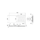 Верхний душ Paffoni SLIM 500 x 220 x h2 мм, хром (ZSOF117CR)