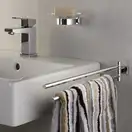 Рушникотримувач Grohe Essentials Сube подвійний 439 мм, хром (40624001)