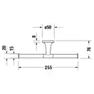 Бумагодержатель двойной без крышки Duravit Starck T (цвет - хром) (0099381000) фото 4 Aquada.com.ua