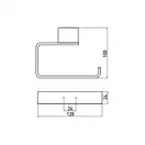 Бумагодержатель без крышки Emco Loft Black (цвет - чёрный матовый) (050013301) фото 2 Aquada.com.ua
