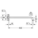 Душовий кронштейн 422 мм Grohe Rainshower (26145000)
