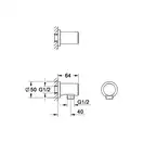 GROHE Подключение шланга RAINSHOWER (27057000) фото 4 Aquada.com.ua