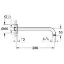 Душовий кронштейн Grohe (286 мм) (28576000)