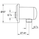 GROHE Підключення душового шлангу Relexa  (28671000) фото 4 Aquada.com.ua