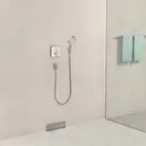 Шланговое під'єднання для душа Hansgrohe FixFit Square, білий матовий (26455700)
