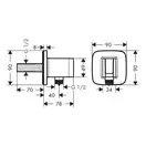 Шланговое під'єднання Hansgrohe Fixfit Porter E, хром (26485000)
