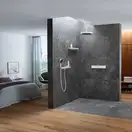 Шланговое під'єднання Hansgrohe Porter 500 Rainfiniti з поличкою L, Matt White (26843700)
