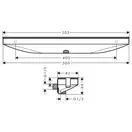 HANSGROHE Rainfinity Шланговое подсоединение с держателем душа Porter 500 и полкой R, хром (26858000) фото 2 Aquada.com.ua