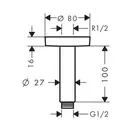 Тримач верхнього душу Hansgrohe Rainfinity (27393700)