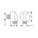 Шланговое під'єднання для душа Hansgrohe Fixfit, хром (27458000)
