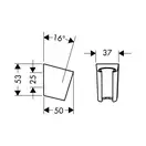 Тримач душу Hansgrohe Fixfit Porter S, хром (28331000)