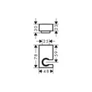 Держатель ручного душа Hansgrohe Porter E (цвет - хром) (28387000) фото 2 Aquada.com.ua