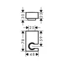 Держатель ручного душа Hansgrohe Porter E (цвет - полированное золото) (28387990) фото 2 Aquada.com.ua