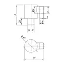 Шланговое подсоединение Imprese Brenta (цвет - никель) (ZMK081906700) фото 2 Aquada.com.ua