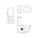 ARTCERAM Унитаз-компакт ArtCeram Hermitage с сиденьем Soft Close, чёрный (HEV006 03;00+HEA005 03) фото 2 Aquada.com.ua