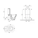 Унитаз напольный с бачком Catalano New Zero с сиденьем Soft Close plus (ободковый) (1MPZN00+1SCSC00+5SCSTP000) фото 2 Aquada.com.ua