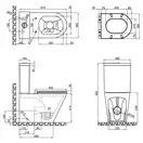 Унітаз-компакт Qtap Robin безобідковий з сидінням Soft-close QT13222141ARMB (QT13222141ARMB) фото 2 Aquada.com.ua