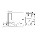 VOLLE NEMO компакт 71*36*85см безободковый напольный гор. выпуск Rimless, нижний подвод,бачок 3/4,5 л, сиденье твердое Slim slow-closing (13-17-377) фото 2 Aquada.com.ua