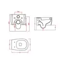 ARTCERAM Унитаз подвесной ArtCeram Azuley с сиденьем Soft Close, чёрный (AZV001 03;00+AZA001 03) фото 3 Aquada.com.ua