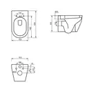 Унитаз подвесной Clean Pro (безободковый) Devit Laguna с сиденьем Quick Fix, Soft Close (3020110) фото 2 Aquada.com.ua