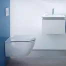 Унитаз подвесной Duravit Darling New (с сиденьем Soft Close) (2549090000+0069890000) фото 4 Aquada.com.ua