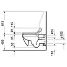 Унитаз подвесной Duravit Happy D.2 (2550590000) фото 6 Aquada.com.ua